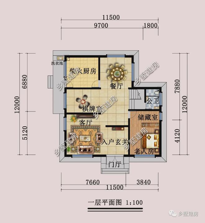 KK体育115X12米的三层别墅内设柴火厨房+大露台邻里乡亲都夸好看。(图1)