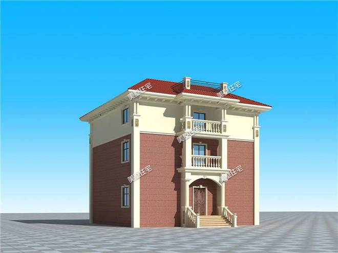 12X16米三层M88体育别墅外观靓欧式风格建起来就是豪宅！(图2)