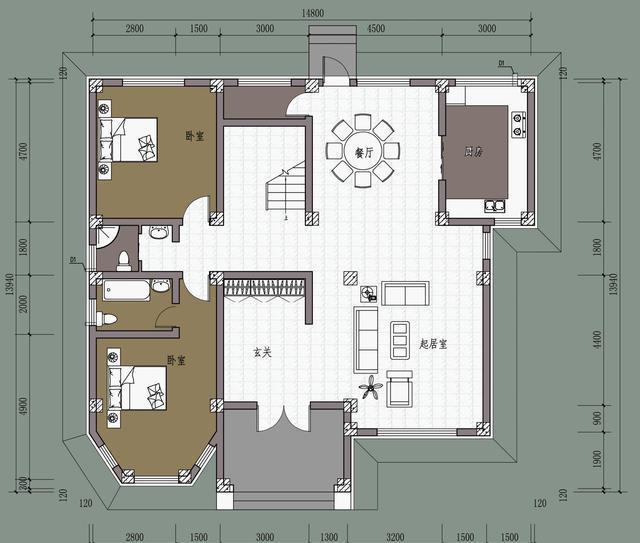 实拍一套农村自建二层别墅5室1厅有效果图比对感觉很不错M88体育(图4)