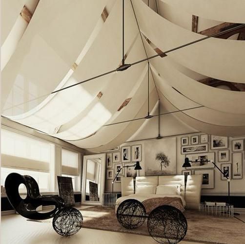 M88体育最流行的卧室吊顶效果图 创意别致的休憩空间(图1)