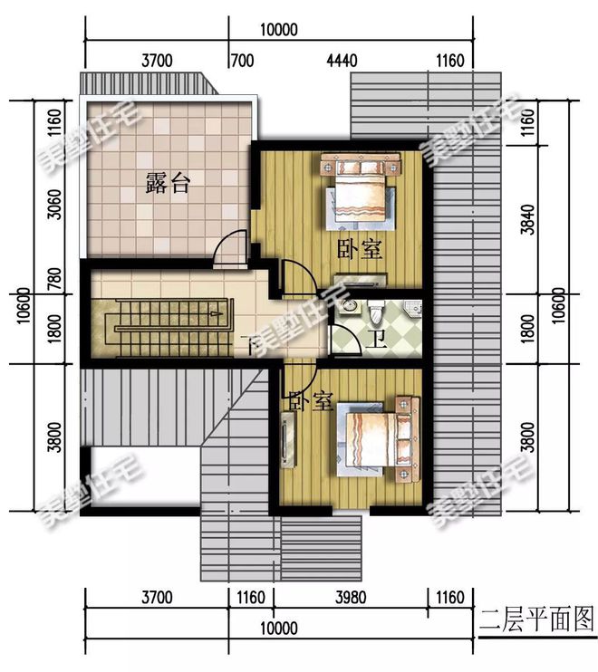 17M88体育万就能建的一层半小别墅5间卧室大露台性价比超高(图2)